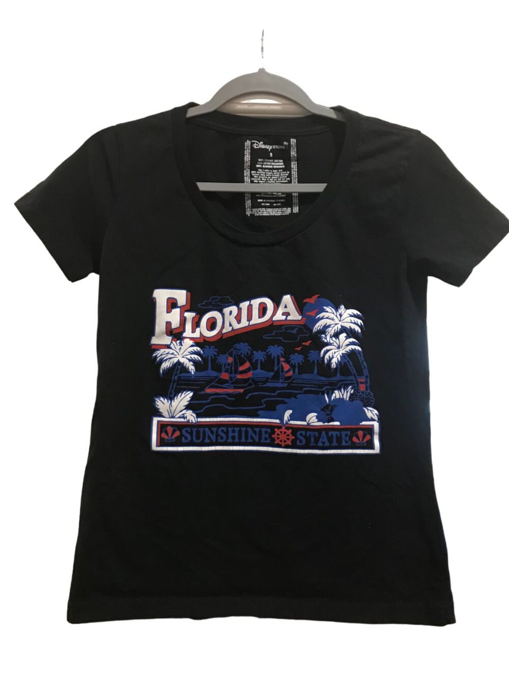 Women's Small T-shirt Disney Florida Sunshine State Black
